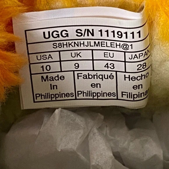 UGG Fluff It Cali Collage Slippers Shoes Mens Size 10 Green Camo Clog Adjustable - Picture 10 of 10